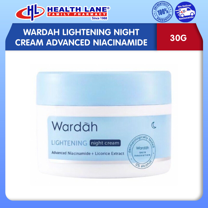 WARDAH WARDAH LIGHTENING KRIM MALAM ADVANCED NIACINAMIDE (30G)